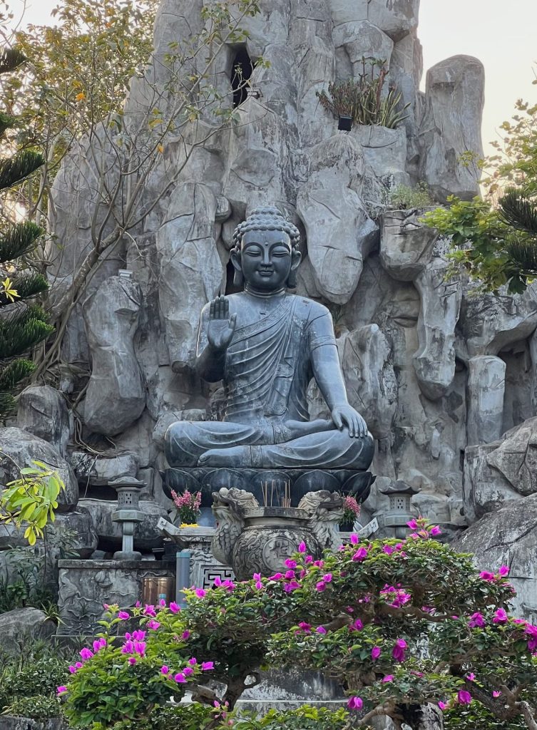 Photo of a Buddha statue giving back to the  people of Da Nang, Vietnam.